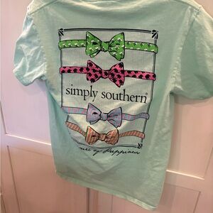 Simply Southern Kids Bow Tee - Light Green